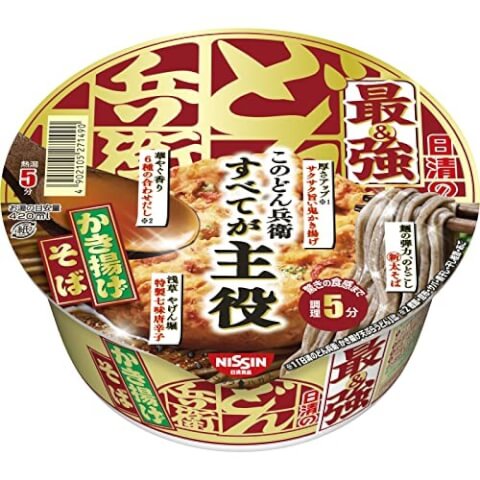 日清食品NISSIN 咚兵衛最強什錦天婦羅蕎麥麵101g 【12碗組】 - 比比昂日貨